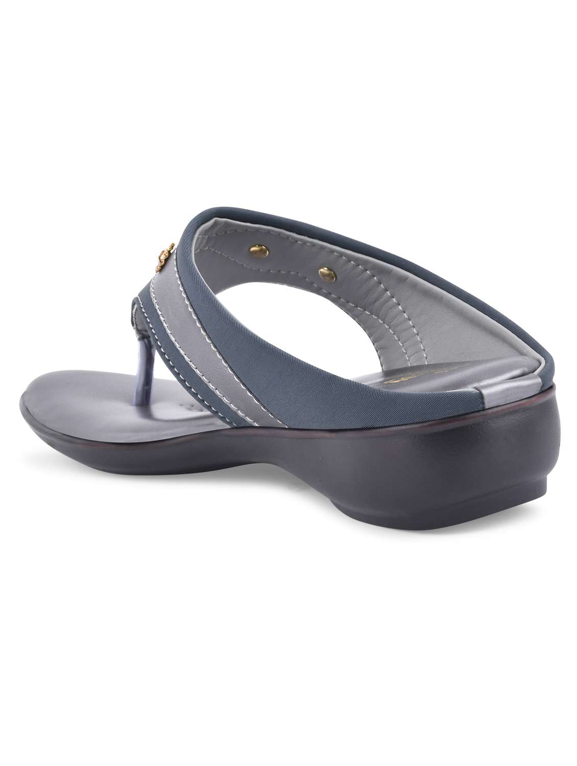 grey pvc slip on sandals - 20052096 - Standard Image - 3