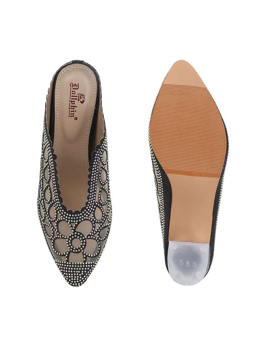 black pu mules - 20052107 -  Standard Image - 5