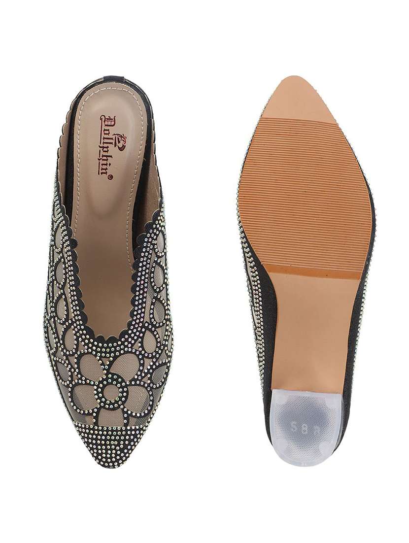 black pu mules - 20052107 -  Standard Image - 5