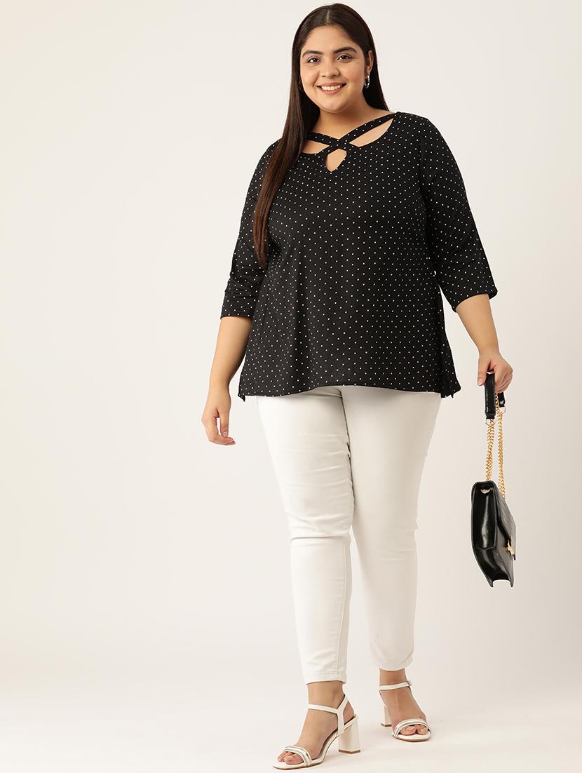 women's blouson key hole neck top - 20053057 - Standard Image - 3