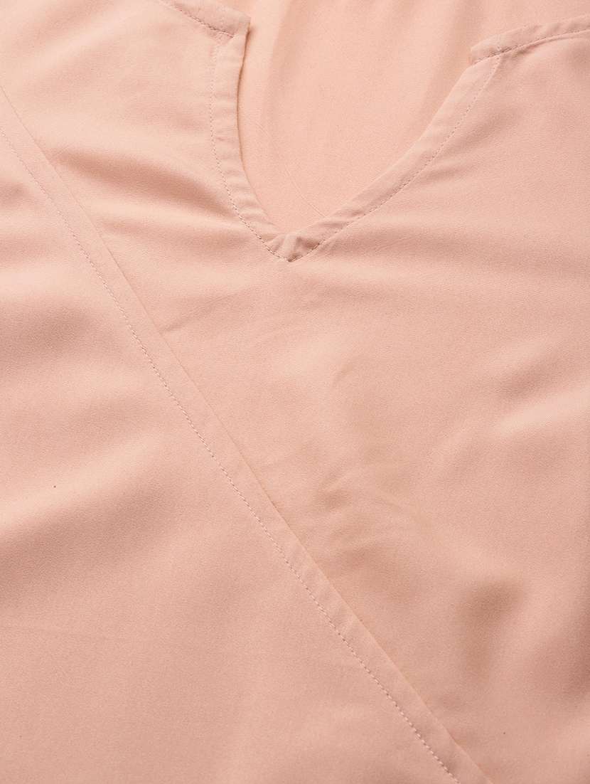 women's asymmetric notch neck top - 20055654 - Standard Image - 3