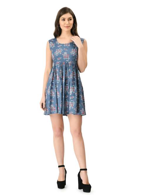 women's fit & flare floral dress - 20056067 -  Standard Image - 0