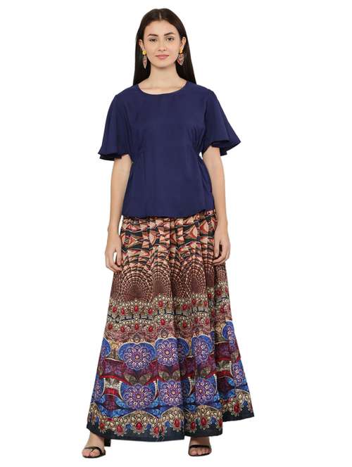 printed top & skirt co-ords set - 20056086 -  Standard Image - 0