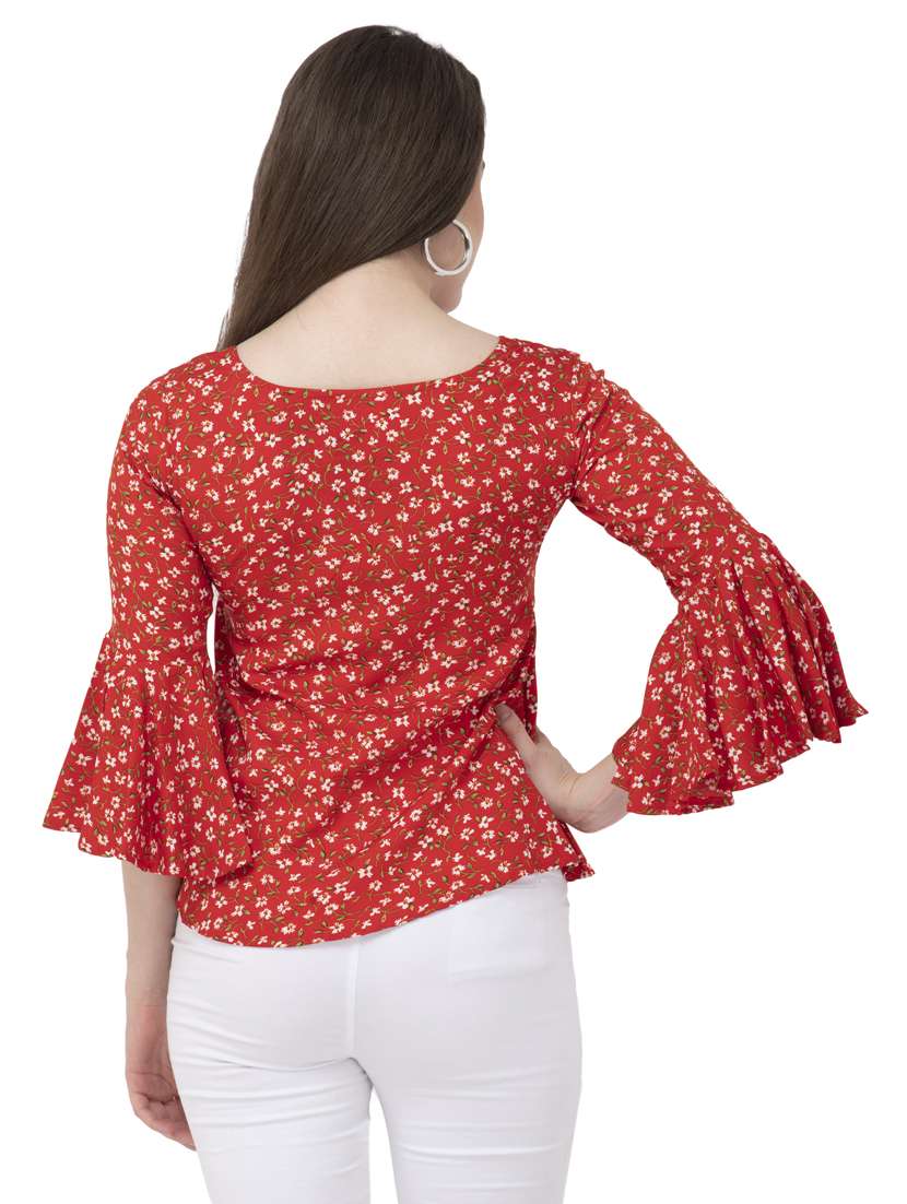 women's straight round neck top - 20056089 -  Standard Image - 3