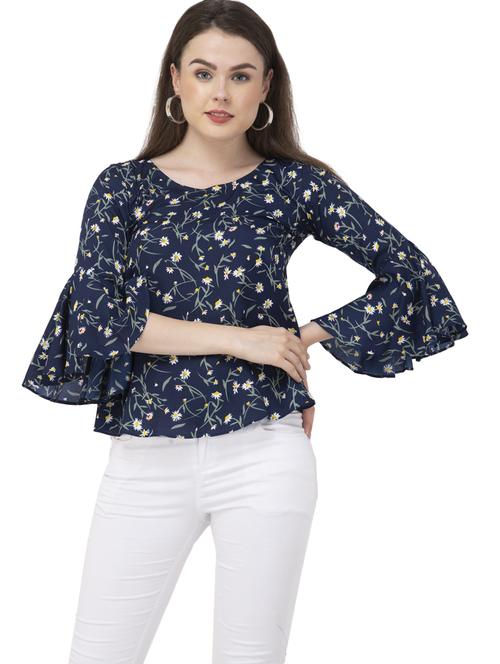 women's straight round neck top - 20056090 -  Standard Image - 0