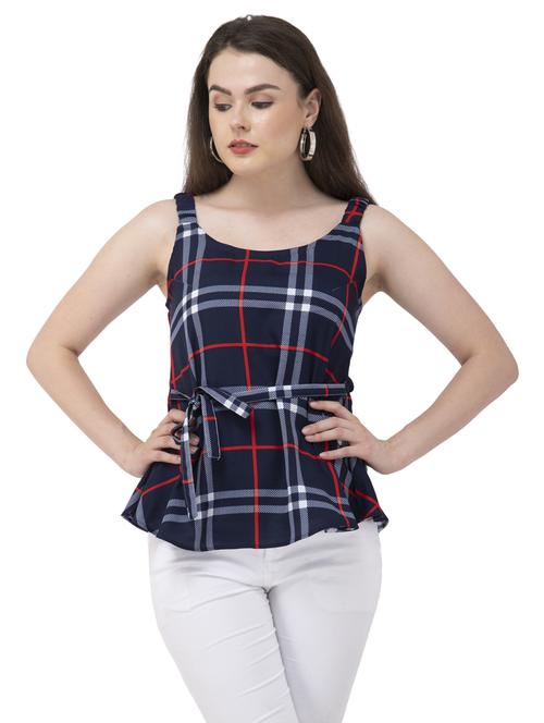 women's a line round neck top - 20056091 - Standard Image - 0