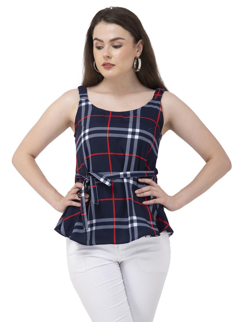women's a line round neck top - 20056091 - Zoom Image - 0