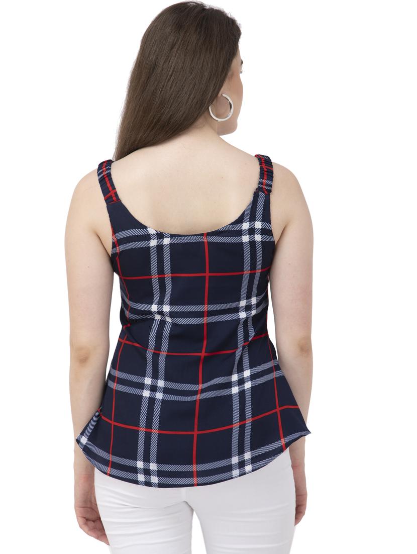 women's a line round neck top - 20056091 - Standard Image - 3