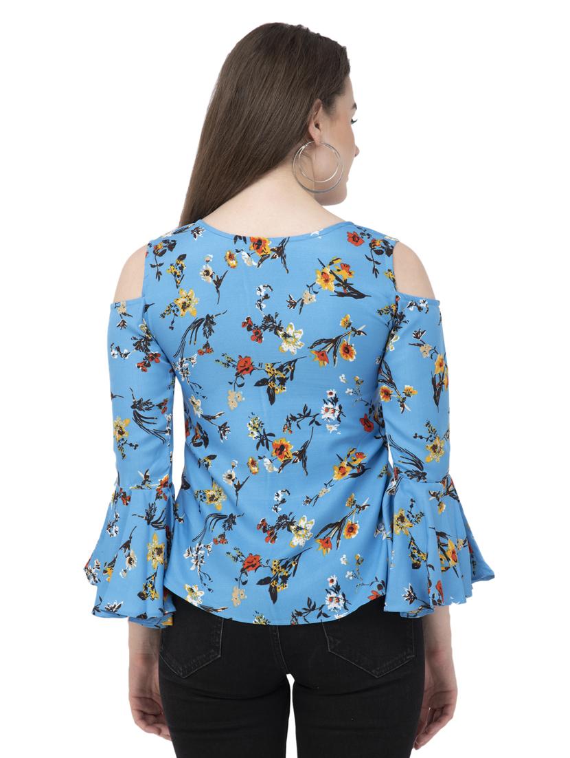 women's straight round neck top - 20056093 - Standard Image - 3