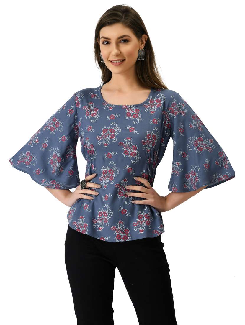 women's a line round neck top