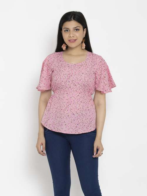 women's a line round neck top - 20056104 -  Standard Image - 0