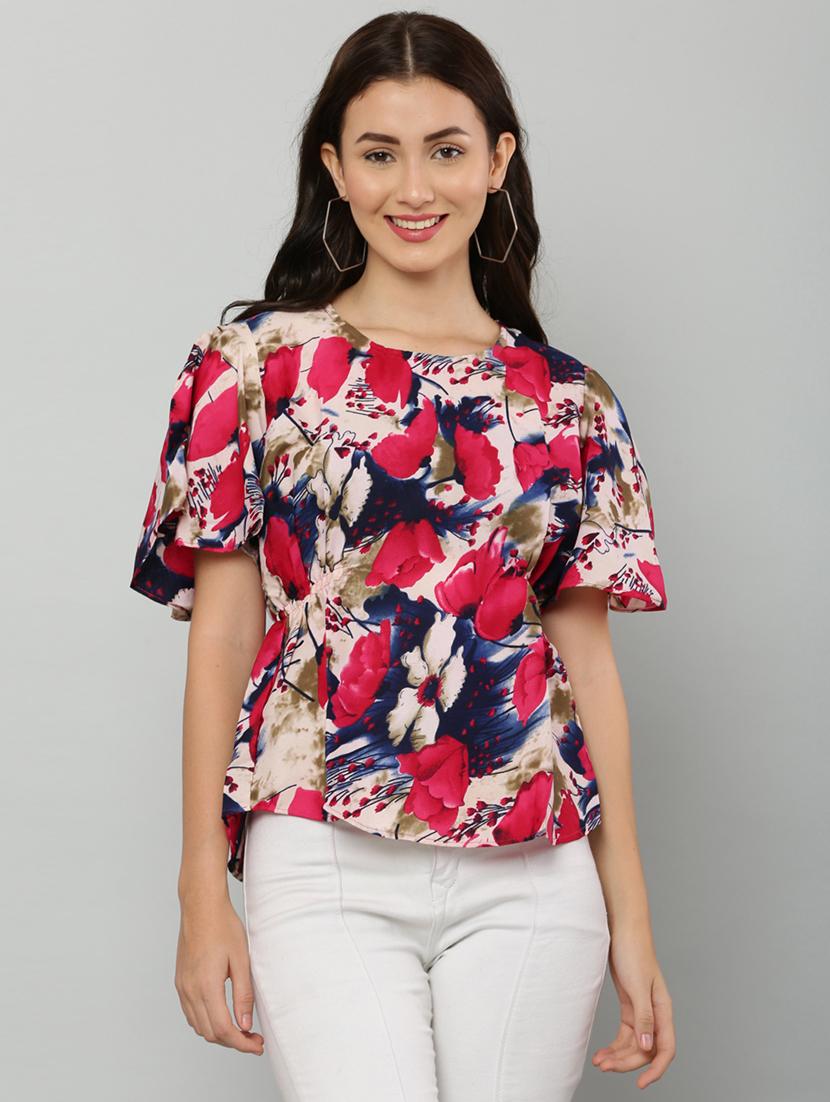 women's high-low round neck top - 20056112 -  Zoom Image - 0