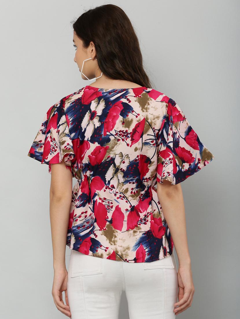 women's high-low round neck top - 20056112 - Standard Image - 3