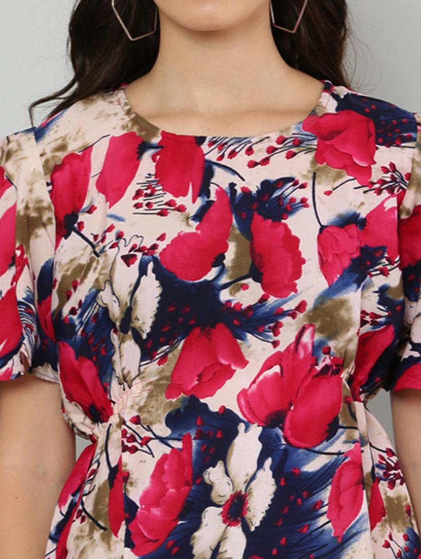 women's high-low round neck top - 20056112 - Standard Image - 5