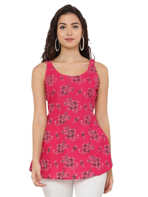 women's a line round neck top - 20056121 -  Standard Image - 0