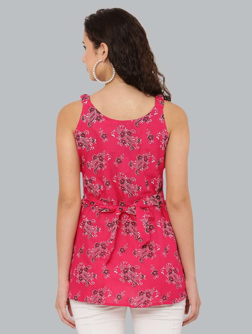 women's a line round neck top - 20056121 -  Standard Image - 3