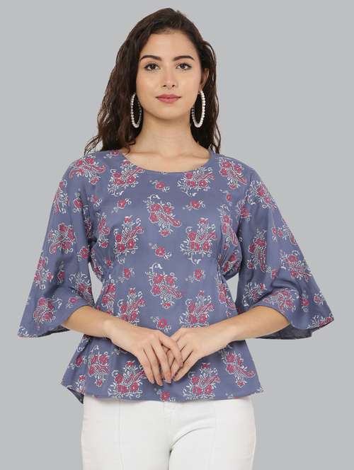 women's a line round neck top - 20056124 -  Standard Image - 0