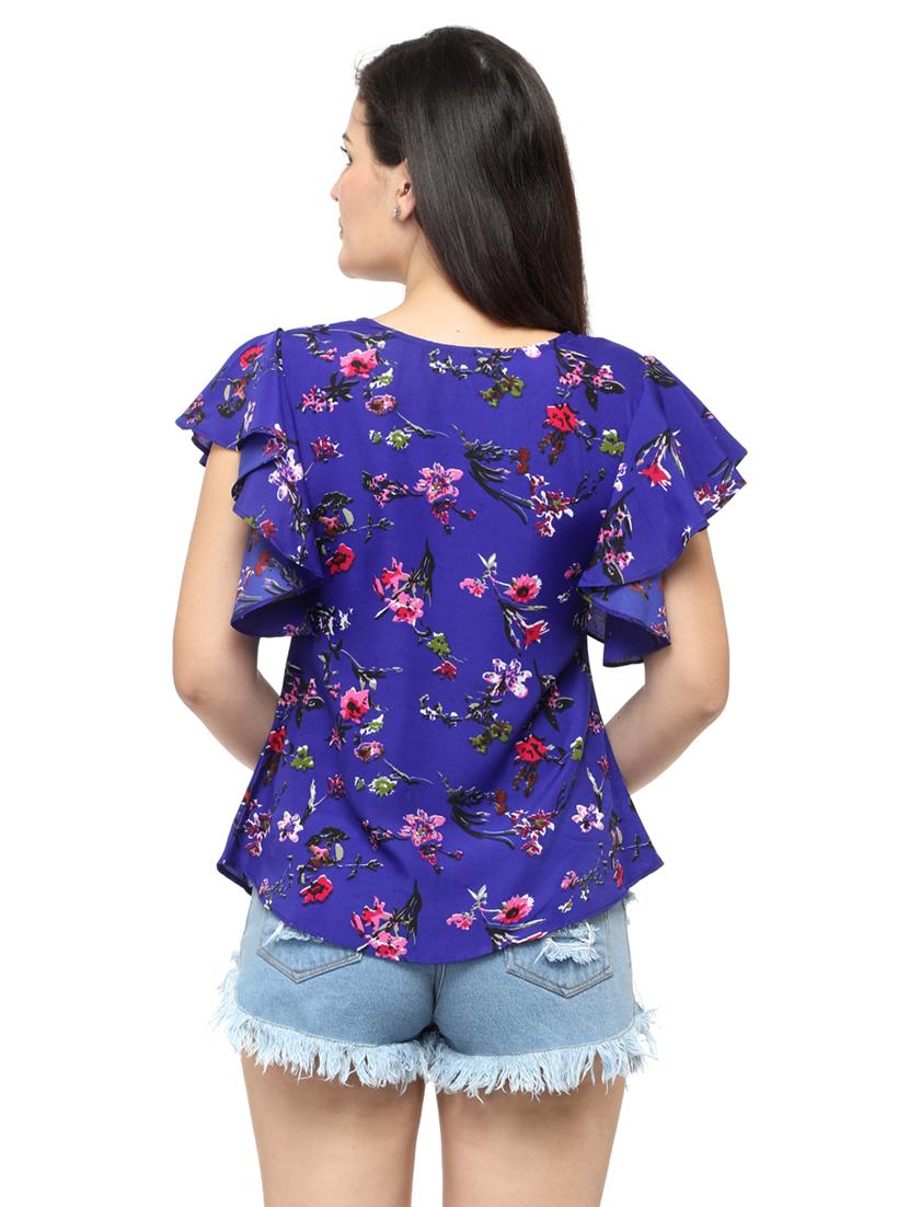 women's straight round neck top - 20056125 - Standard Image - 3