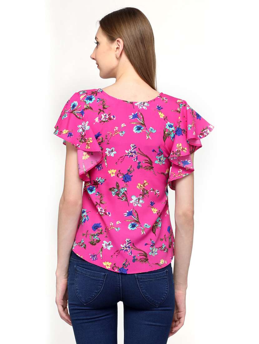 women's crop round neck top - 20056126 -  Standard Image - 3