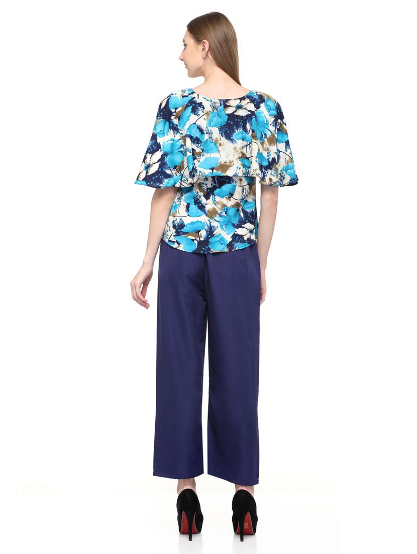 women's layered round neck top - 20056127 - Standard Image - 3
