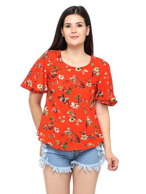 women's straight round neck top - 20056129 -  Standard Image - 0