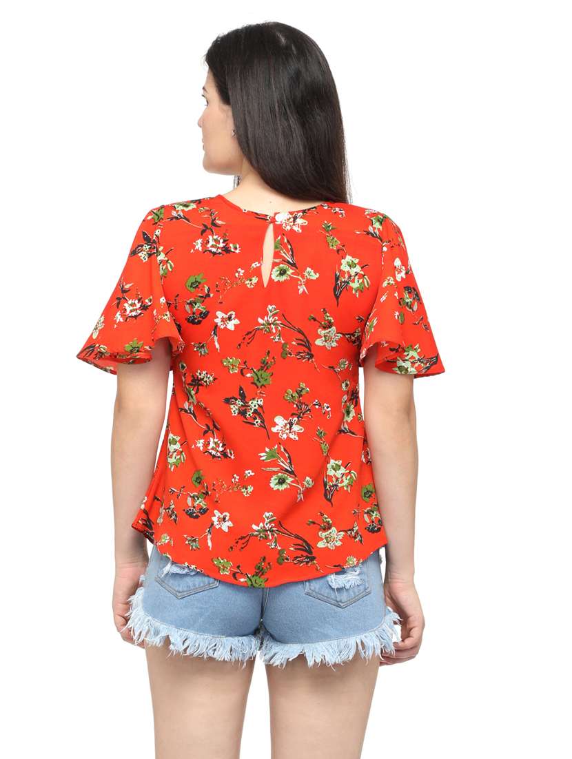 women's straight round neck top - 20056129 -  Standard Image - 3