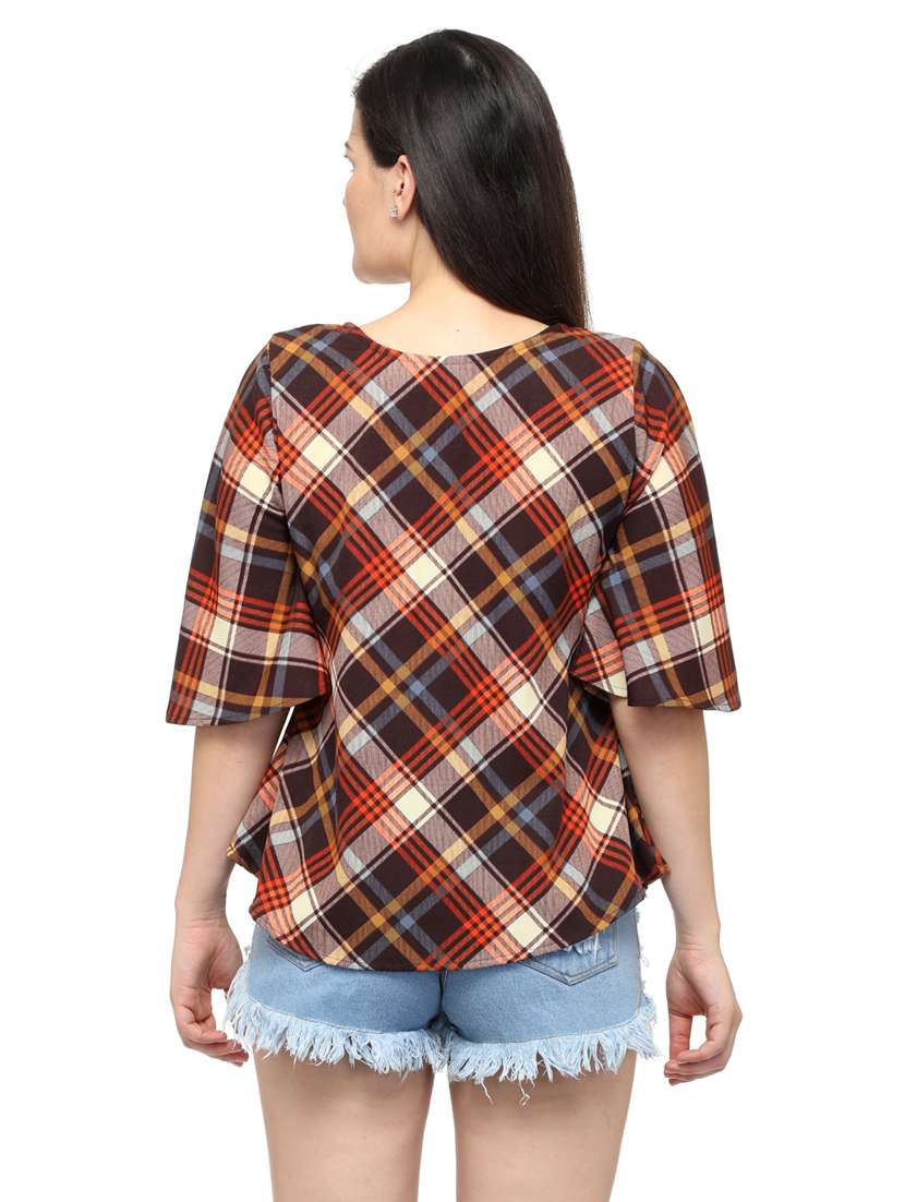 women's straight round neck top - 20056131 -  Standard Image - 3