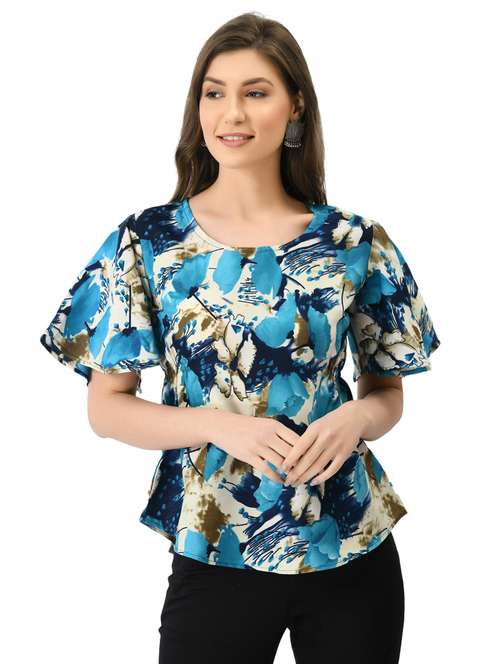 women's a line round neck top - 20056132 -  Standard Image - 0