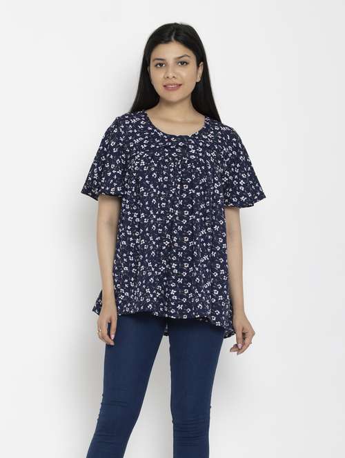 women's straight round neck top - 20056138 -  Standard Image - 0