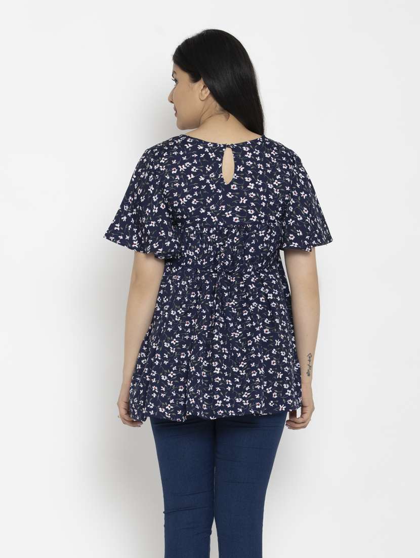 women's straight round neck top - 20056138 -  Standard Image - 3