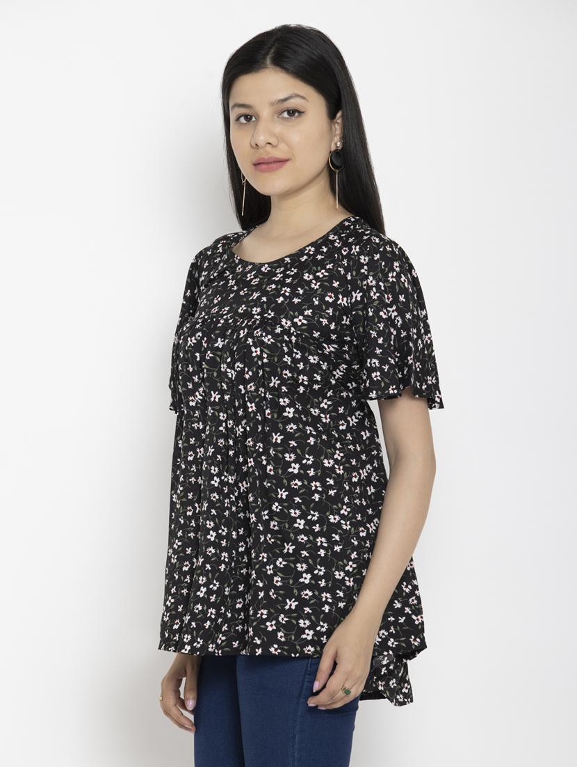 women's peplum round neck top - 20056140 - Zoom Image - 0