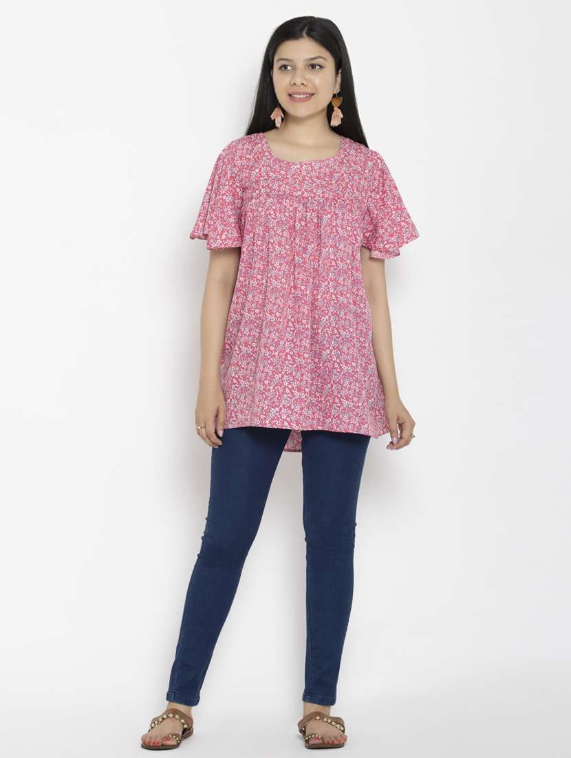 women's high-low square neck top - 20056142 -  Standard Image - 3