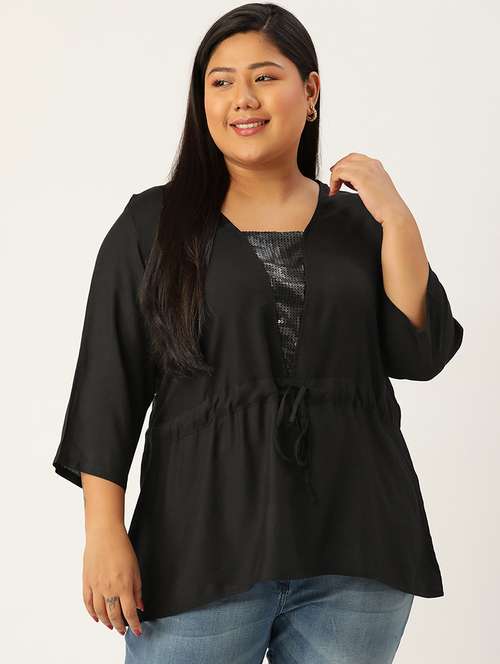 women's a line v neck top - 20056261 -  Standard Image - 0