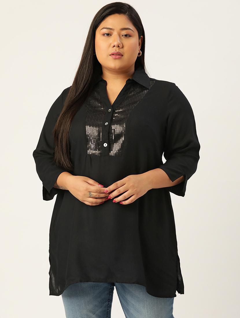women's straight collared top - 20056266 - Zoom Image - 0