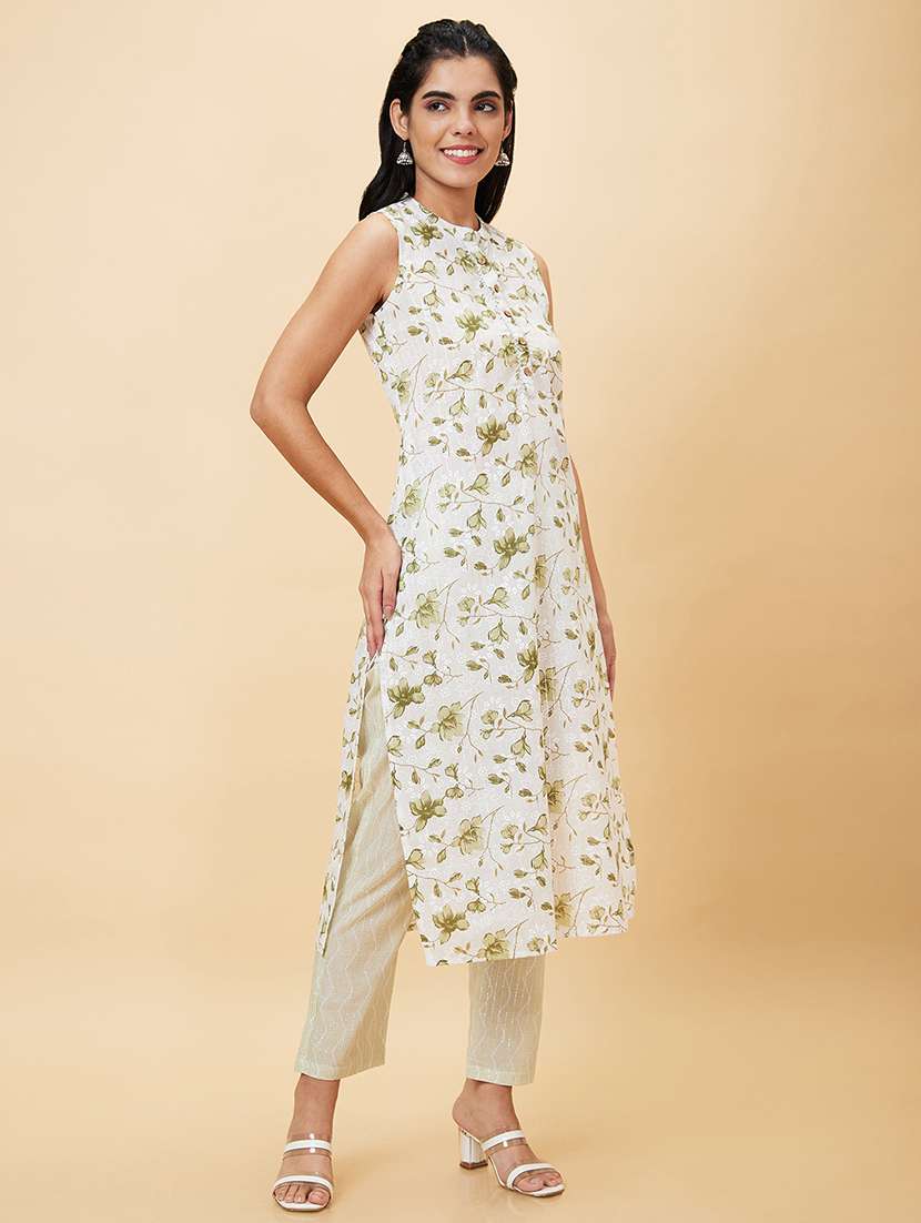 women white kurta pant set - 20056386 -  Standard Image - 3
