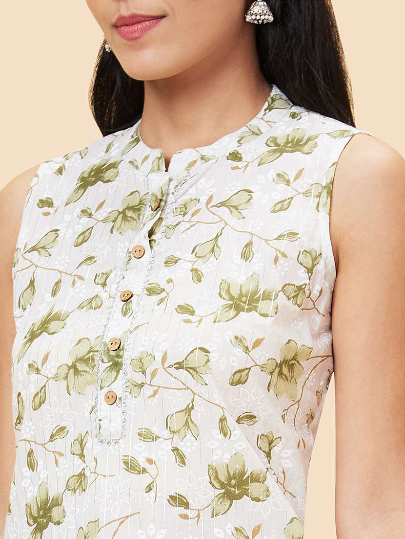 women white kurta pant set - 20056386 -  Standard Image - 5