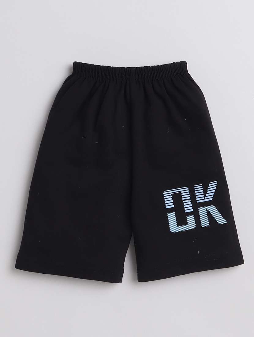 boys round neck printed shorts set - 20057326 -  Standard Image - 3