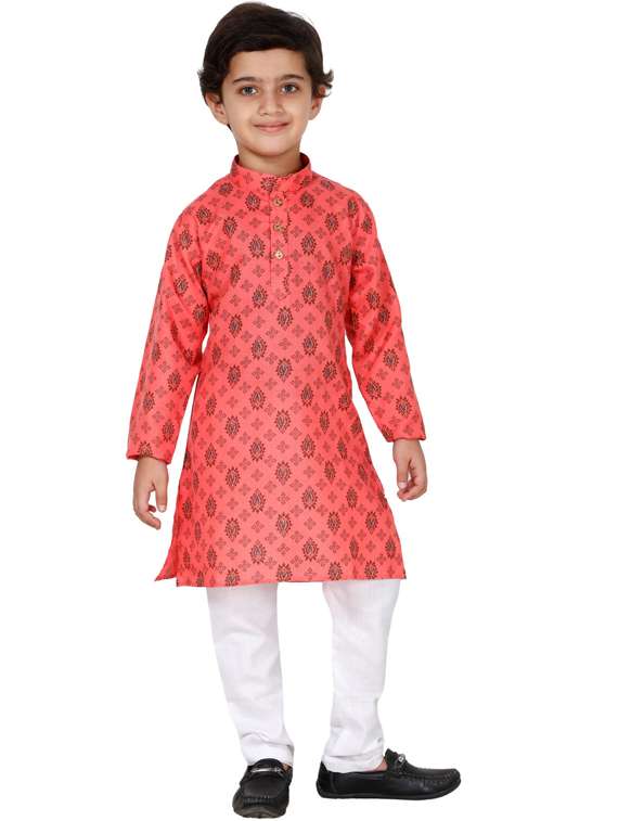 boys printed kurta pajama set