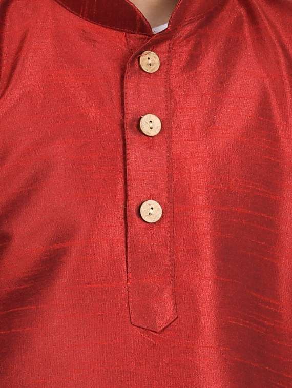 boys solid kurta pajama set - 20057478 -  Standard Image - 3