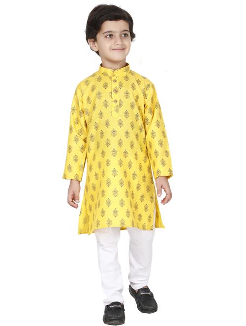 boys printed kurta pajama set - 20057569 - Standard Image - 0