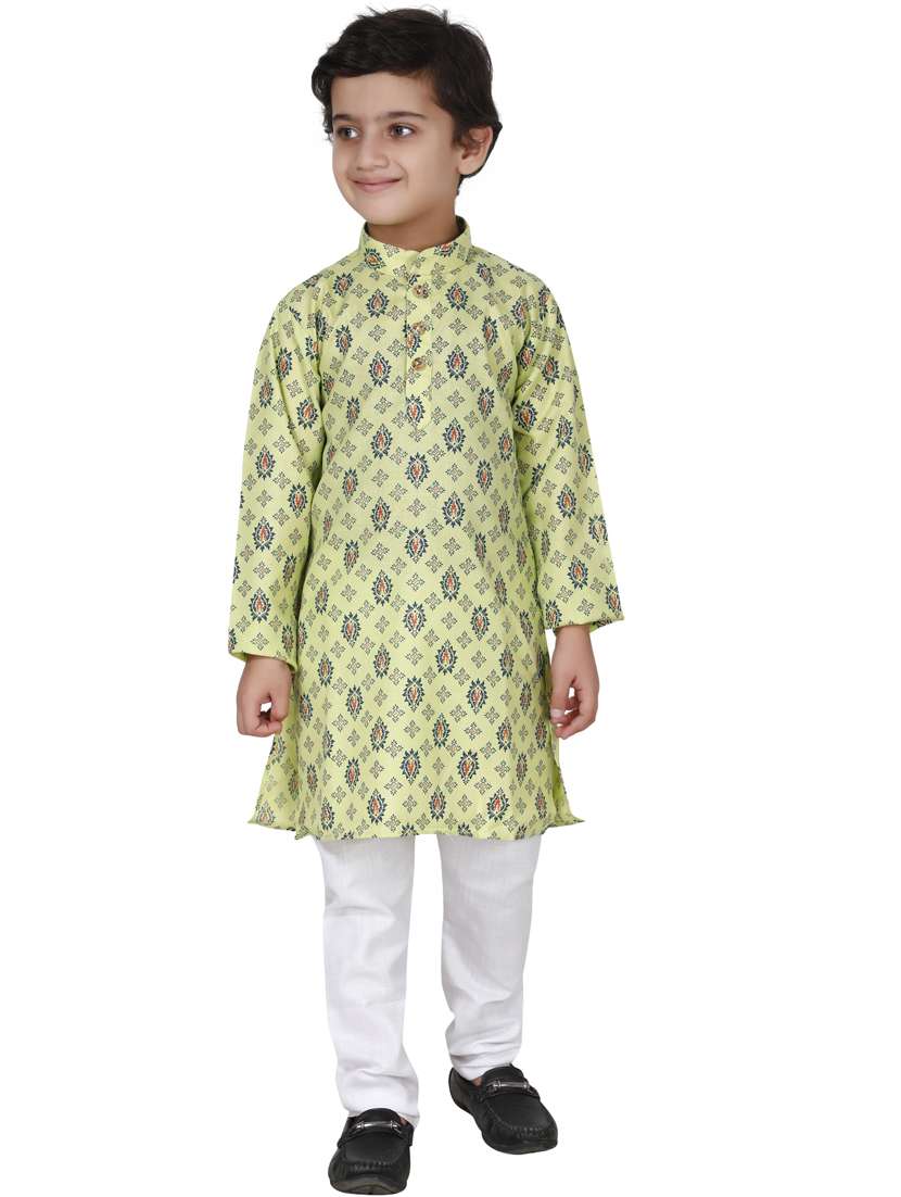 boys printed kurta pajama set