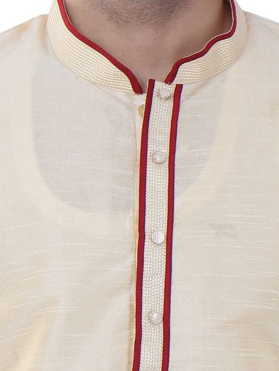 yellow silk blend kurta pyjama ethnic wear set - 20058514 -  Standard Image - 3