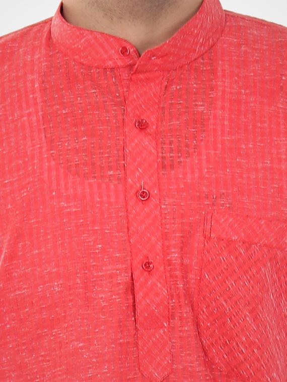 redwhite cotton blend kurta pyjama ethnic wear set - 20058550 - Standard Image - 3