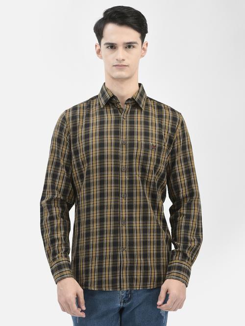 mens checks casual shirt - 20059130 - Standard Image - 0