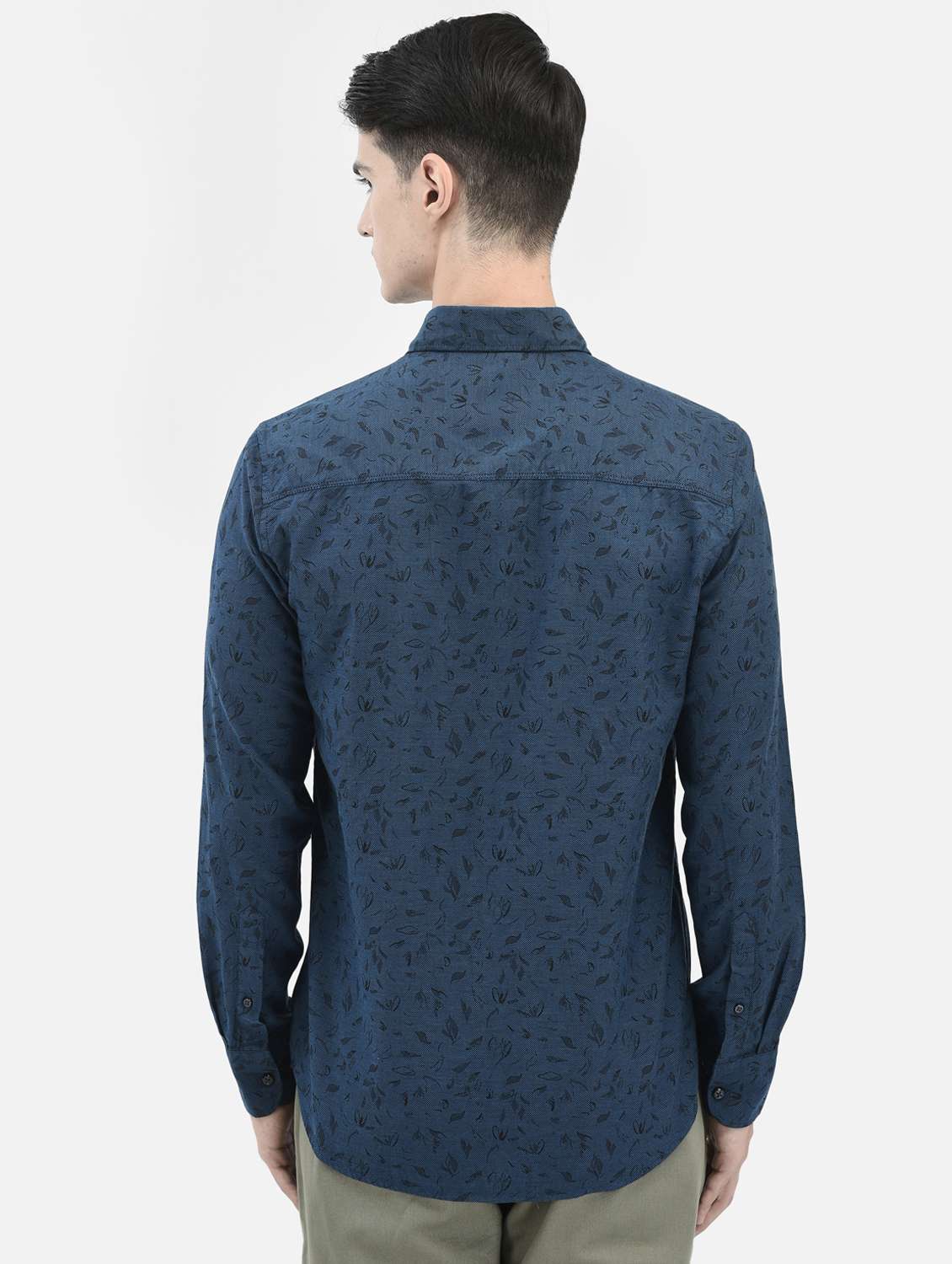 mens leaf print casual shirt - 20059140 -  Standard Image - 3