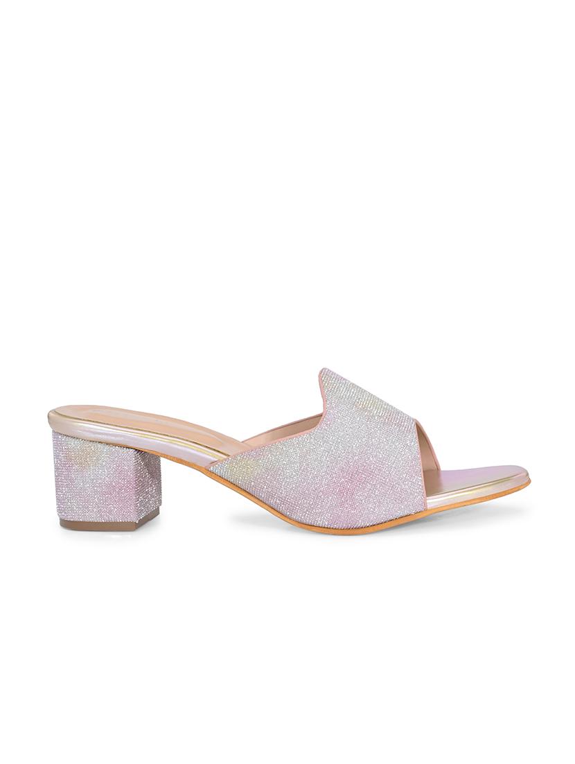 gold synthetic slip on sandals - 20059811 - Standard Image - 3