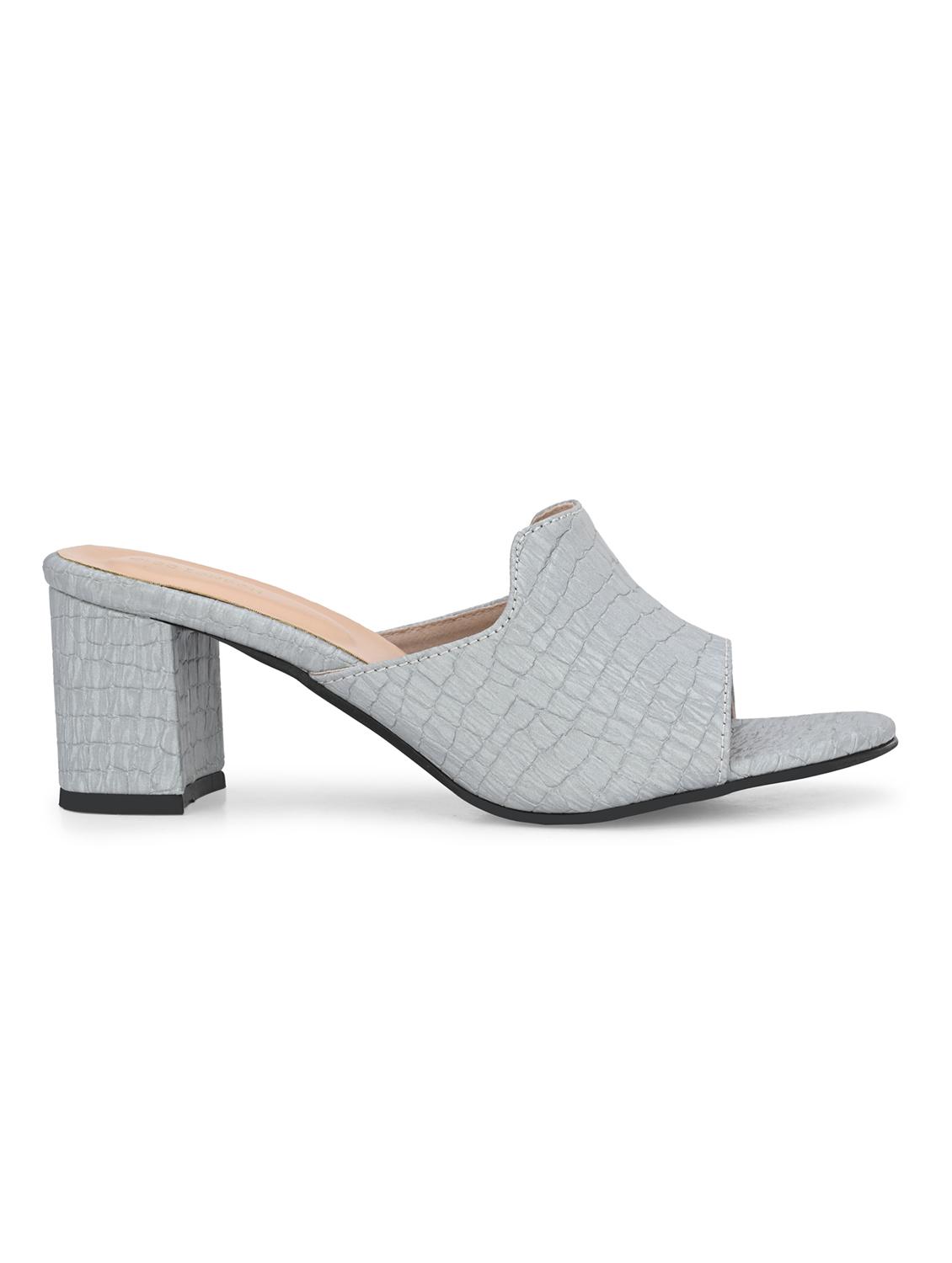 grey synthetic slip on sandals - 20059814 - Standard Image - 3