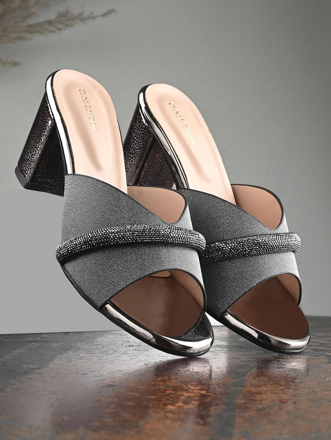 grey synthetic slip on sandals - 20059820 -  Zoom Image - 0