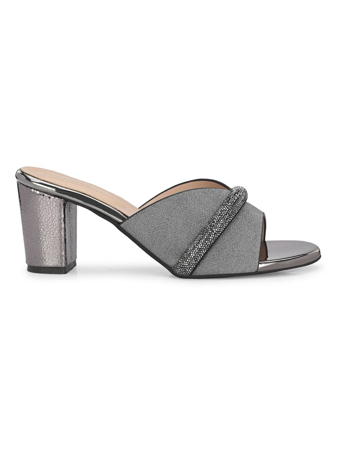 grey synthetic slip on sandals - 20059820 - Standard Image - 3