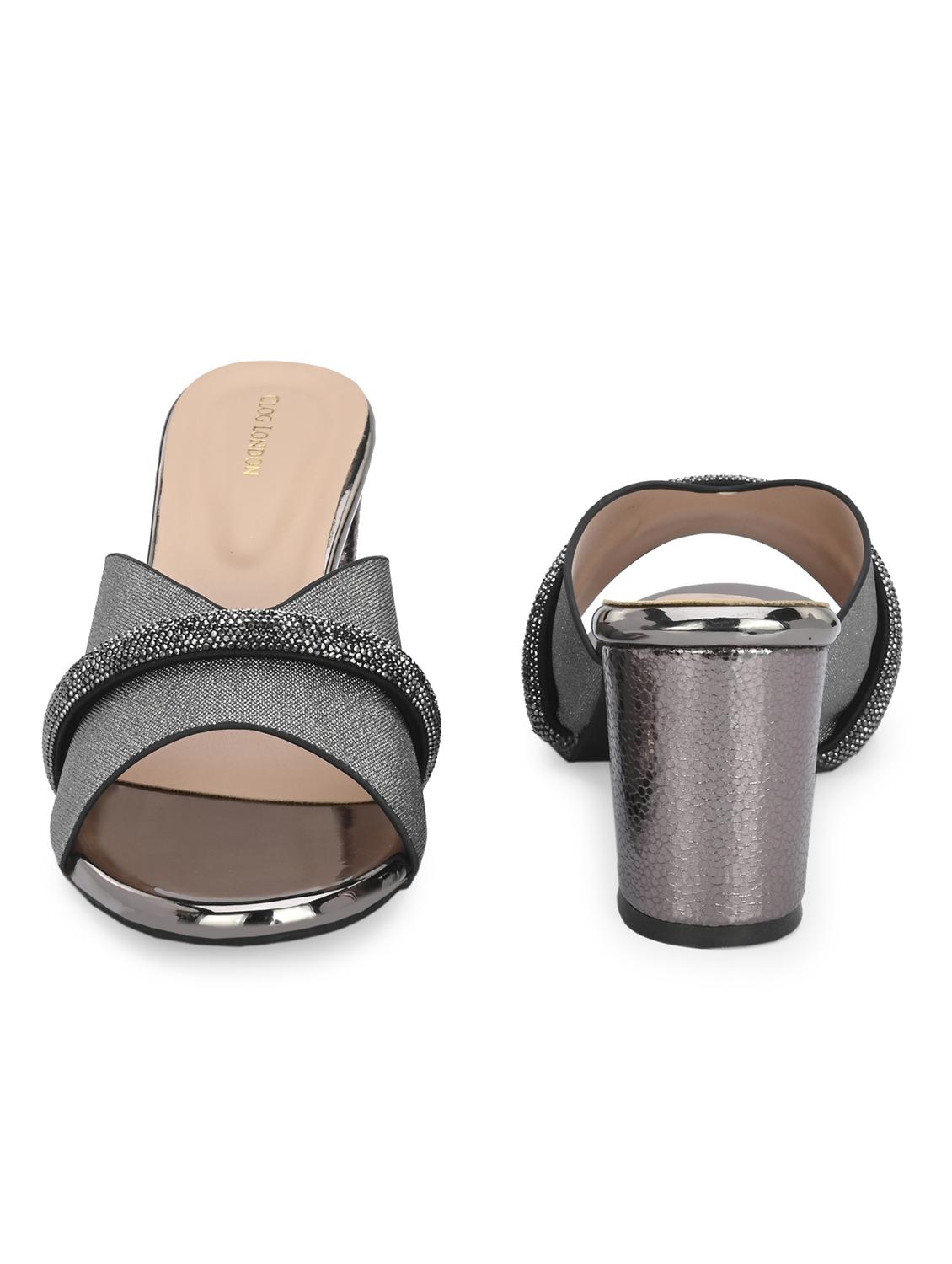 grey synthetic slip on sandals - 20059820 - Standard Image - 5